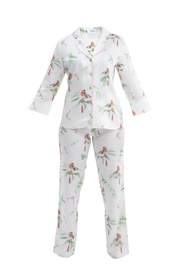White Blossom Birds Lyocell (TENCEL™) 3/4 Pyjama Set