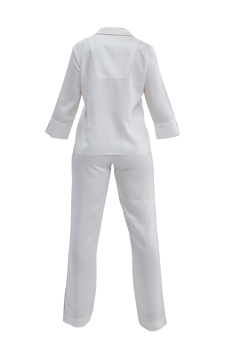 White Sand Sonnet Lyocell (TENCEL™) 3/4 Pyjama Set